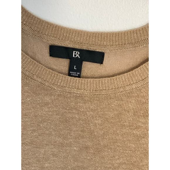 Banana Republic tan linen blend sweater size large - Picture 2 of 6